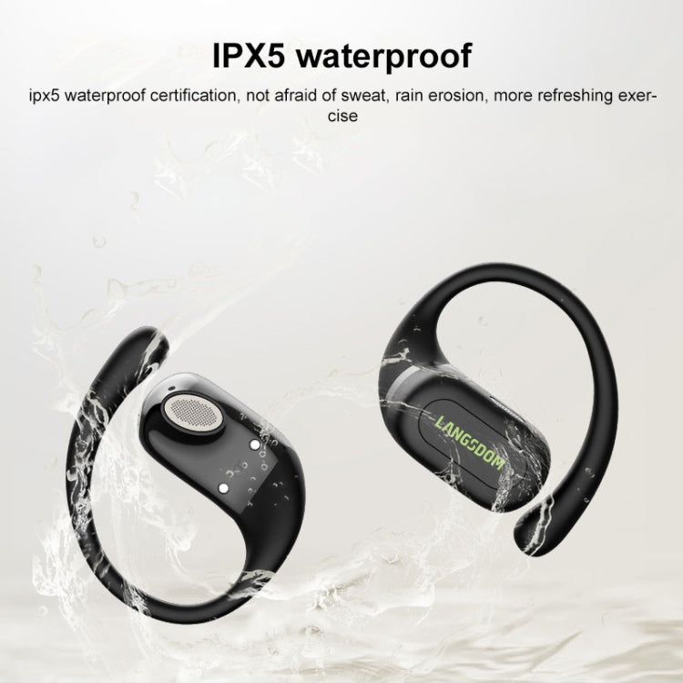 Langsdom TS19 Ear-mounted ENC Noise Reduction Wireless Bluetooth Earphone(White)