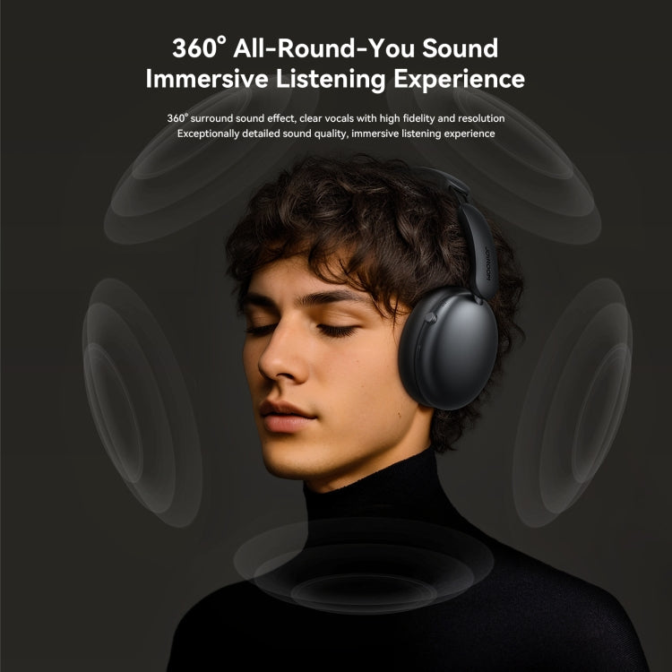 JOYROOM JR-JH1 Hybrid ANC Bluetooth Wireless Headphones Headset(Black)