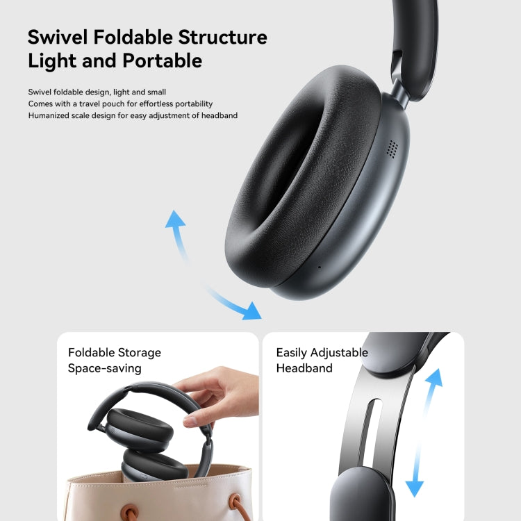 JOYROOM JR-JH1 Hybrid ANC Bluetooth Wireless Headphones Headset(Black)