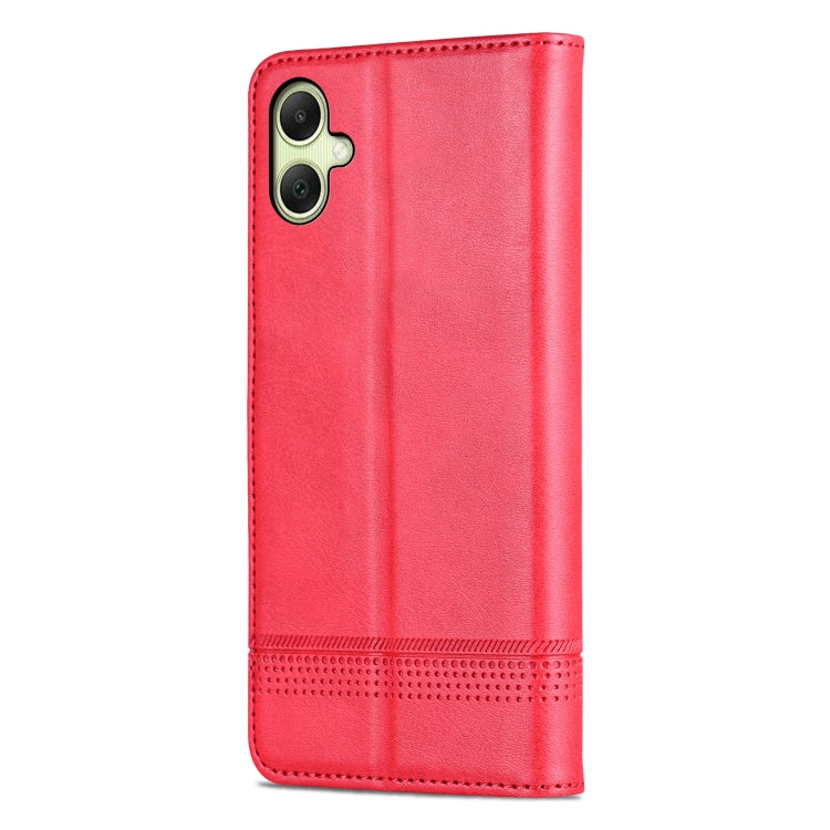 For Samsung Galaxy A06 4G AZNS Magnetic Calf Texture Flip Leather Phone Case(Red)