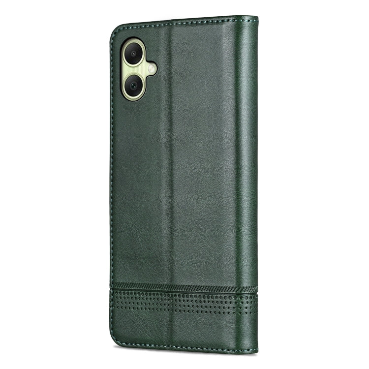 For Samsung Galaxy A06 4G AZNS Magnetic Calf Texture Flip Leather Phone Case(Dark Green)