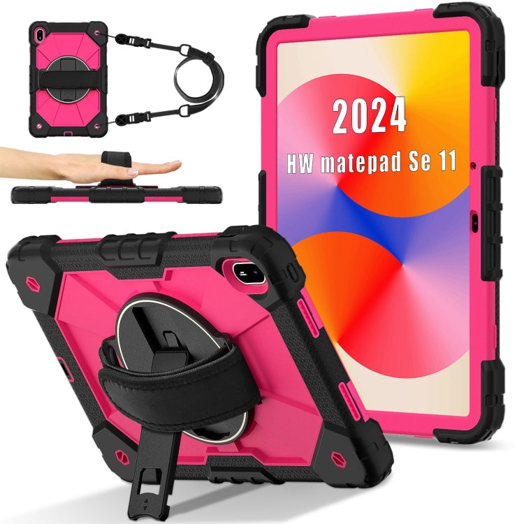 Contrast Color Robot Silicone Hybrid PC Tablet Case, For Huawei MatePad Air 12 2024, For Huawei MatePad SE 11 2024