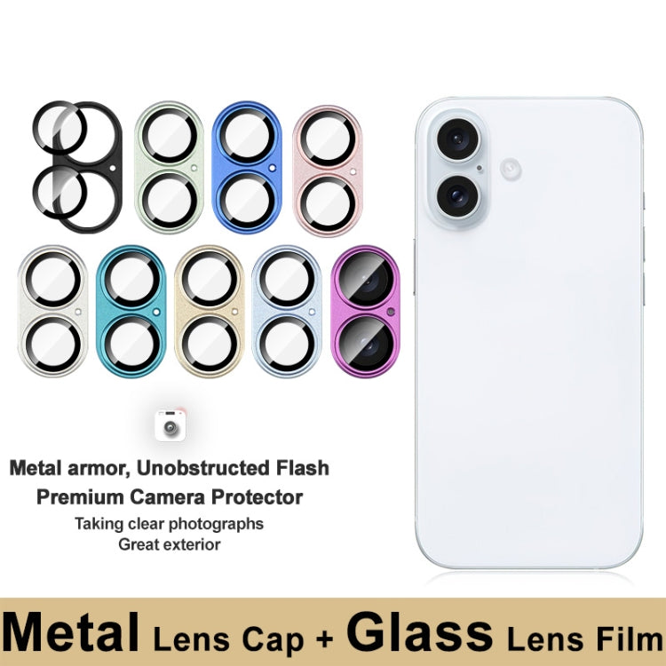 For iPhone 16 / 16 Plus IMAK Metal Armor Premium Camera Protector Film(Silver)