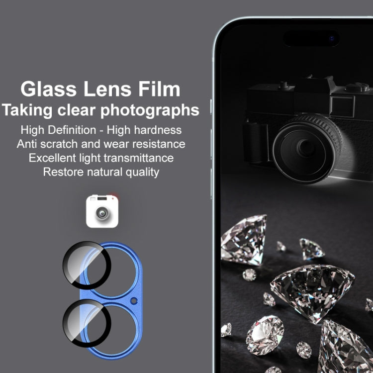 For iPhone 16 / 16 Plus IMAK Metal Armor Premium Camera Protector Film(Green)