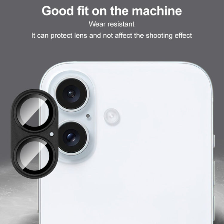 For iPhone 16 / 16 Plus IMAK Metal Armor Premium Camera Protector Film(Sky Blue)