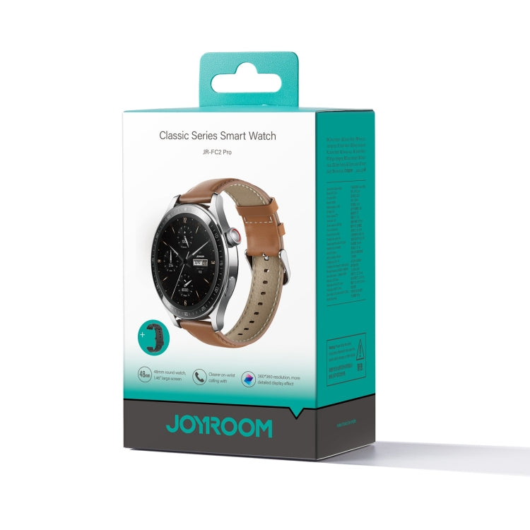 JOYROOM JR-FC2 Pro Classic Series Smart Watch, 1.46 inch Screen, Support BT Call / Heart Rate / Blood Oxygen(Moonlight Silver)