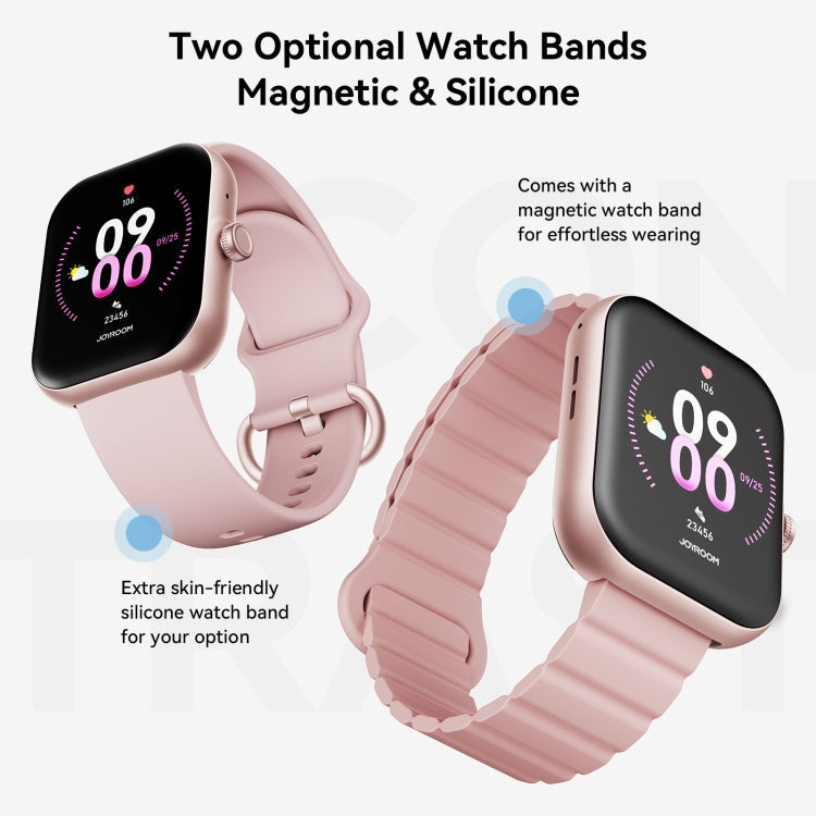JOYROOM JR-FT5 Plus Fit-life Series Smart Watch, 1.96 inch Screen, Support BT Call / Heart Rate(Rose Gold)