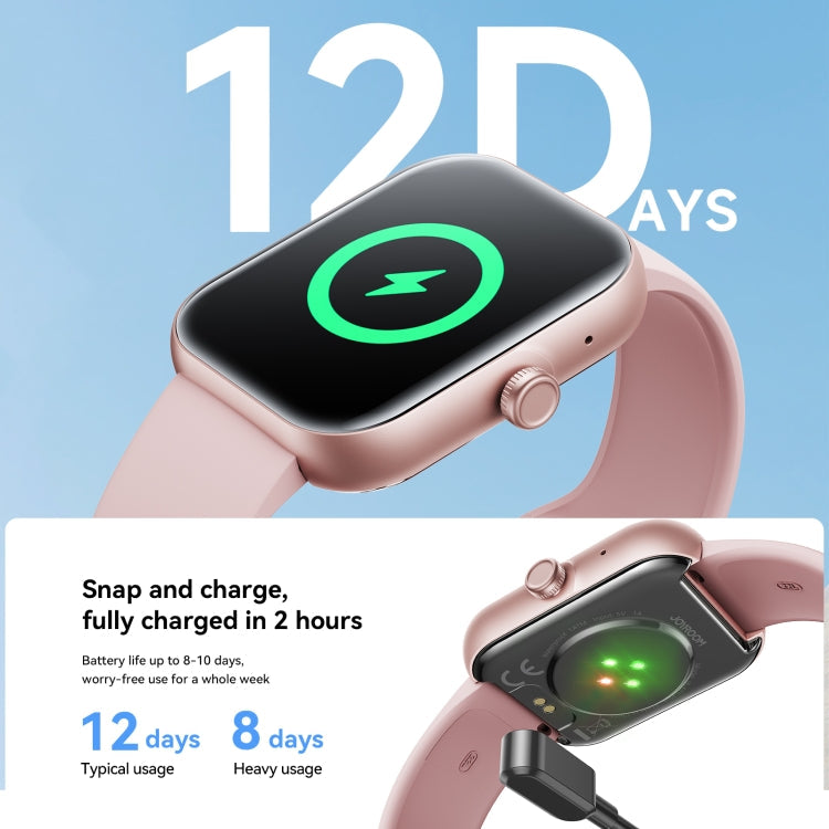 JOYROOM JR-FT5 Plus Fit-life Series Smart Watch, 1.96 inch Screen, Support BT Call / Heart Rate(Rose Gold)