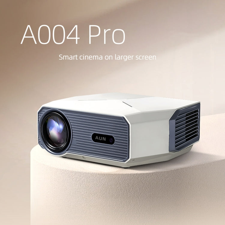 AUN A004 Pro 1920 x 1080P 9000Lumen Android 9.0 Portable LCD Projector, UK Plug(White)