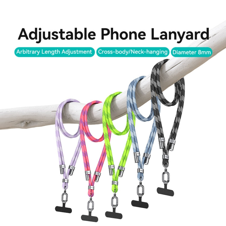 USAMS ZB316 Adjustable Phone Rope(Pink+Dark Purple)