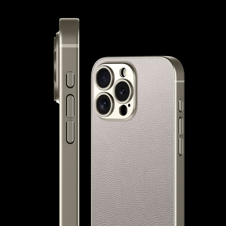 For iPhone 16 GKK Metal Paint Skin Feel Leather Full Coverage Phone Case(Purple)