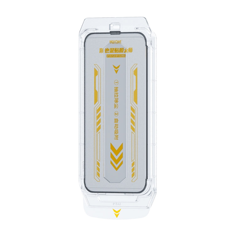 For iPhone 15 WK WTP-085 Speedy Series Dust-free Warehouse Anti-peeping Tempered Glass Film