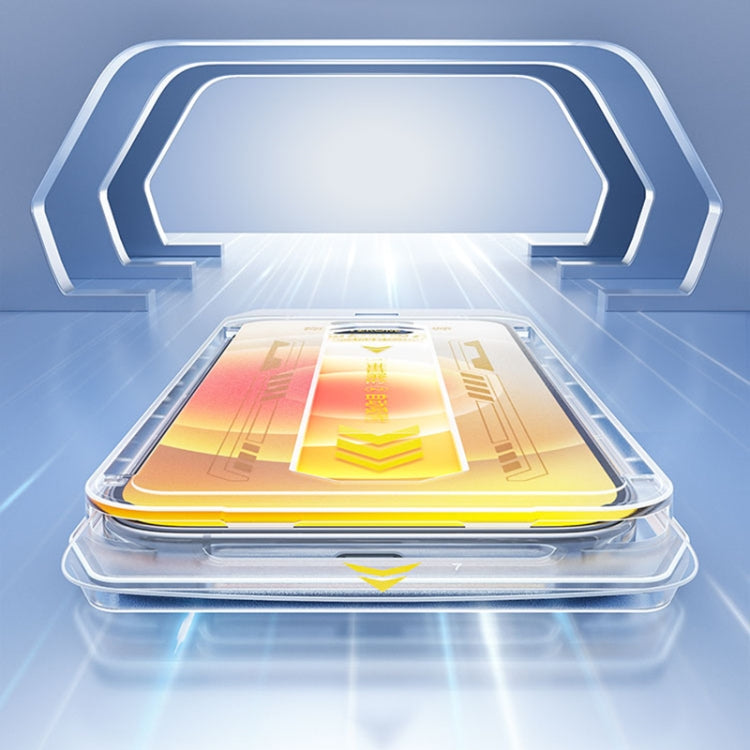 For iPhone 15 WK WTP-085 Speedy Series Dust-free Warehouse Anti-peeping Tempered Glass Film