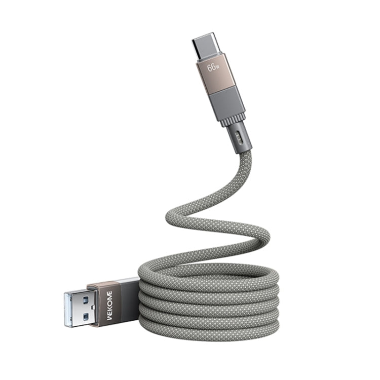 WK WDC-45 Magneto Series 1m 66W USB to Type-C Fast Charging Magnetic Data Cable(Grey)