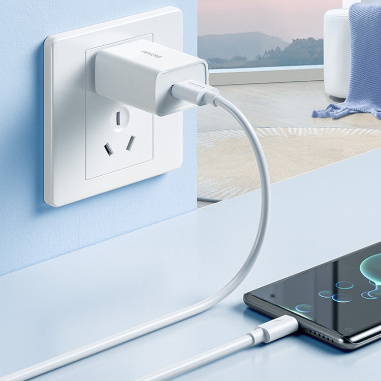WK WDC-22 Origin All Compatible 1m 120W USB to Type-C Fast Charging Data Cable(White)
