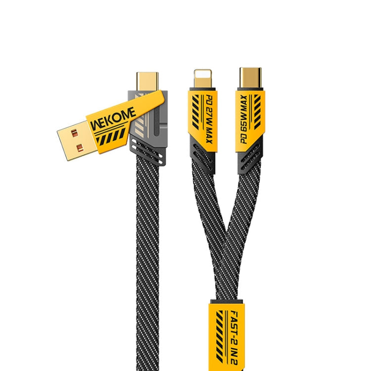 WK WDC-26 1.2m 65W USB / Type-C to Type-C / 8 Pin Magnetic Fast Charging Data Cable(Yellow)