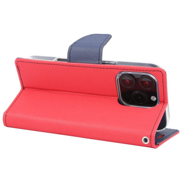 For iPhone 16 Pro GOOSPERY FANCY DIARY Cross Texture Leather Phone Case(Red)