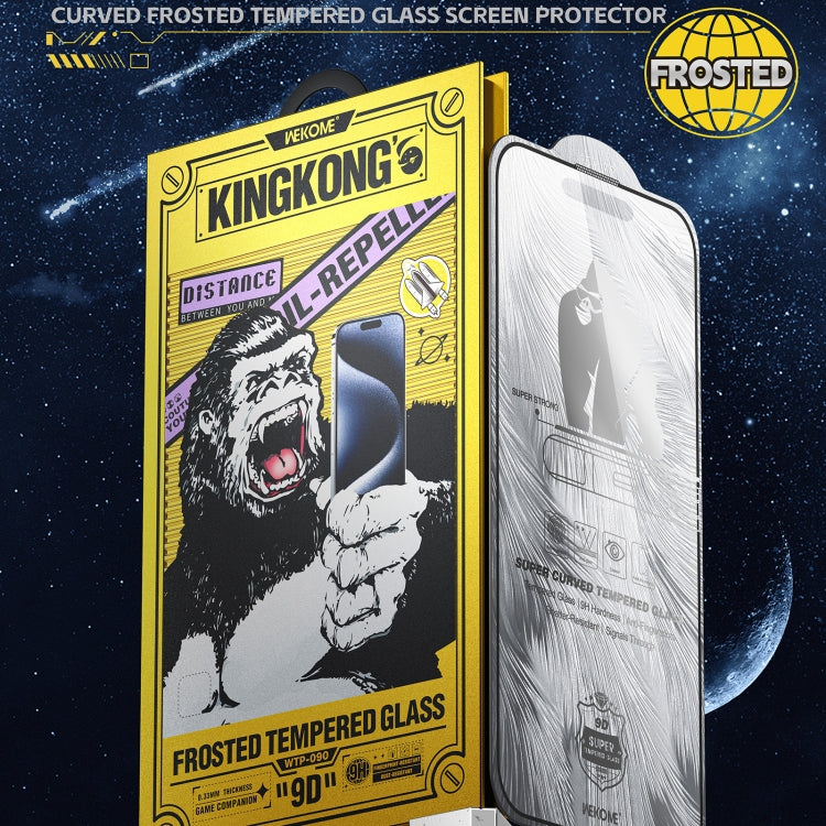 For iPhone 16 Pro WK WTP-090 Space King Kong 9D Curved Frosted Tempered Glass Film