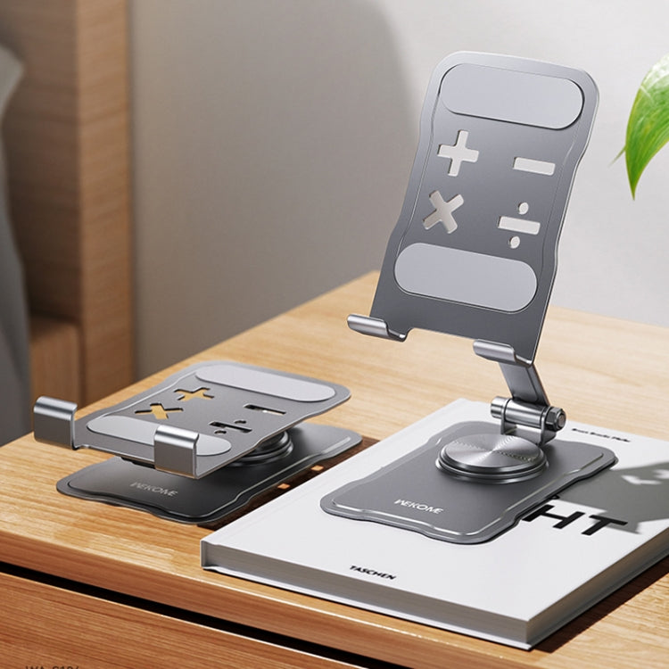 WEKOME WA-S104 Life Series Metal Foldable Rotating Desktop Holder(Tarnish)