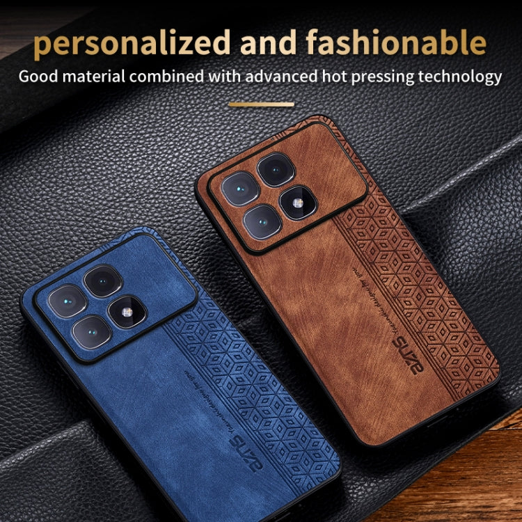 For Redmi K70 Ultra AZNS 3D Embossed Skin Feel Phone Case(Brown)