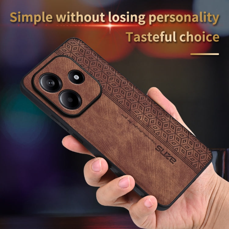 For Redmi Note 14 5G AZNS 3D Embossed Skin Feel Phone Case(Black)