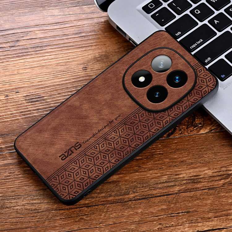 For Redmi Note 14 Pro+ 5G AZNS 3D Embossed Skin Feel Phone Case(Brown)
