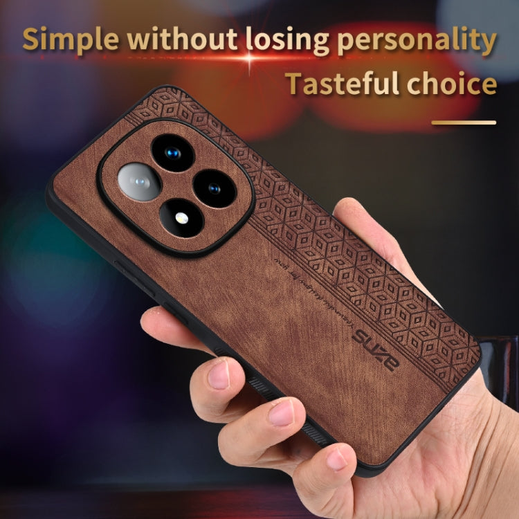 For Redmi Note 14 Pro+ 5G AZNS 3D Embossed Skin Feel Phone Case(Brown)
