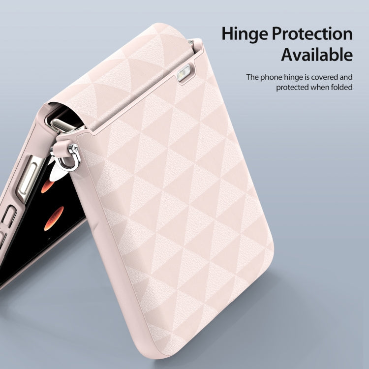 For Honor Magic V Flip DUX DUCIS Fitt Series TPU + PU Texture Full Cover Phone Case(Pink)