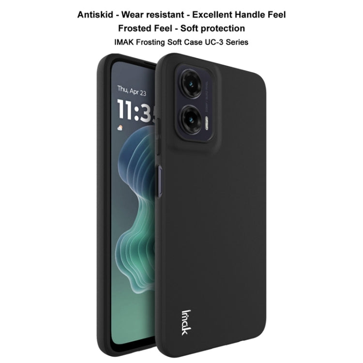 For Motorola Moto G35 5G IMAK UC-3 Series Shockproof Frosted TPU Phone Case(Black)