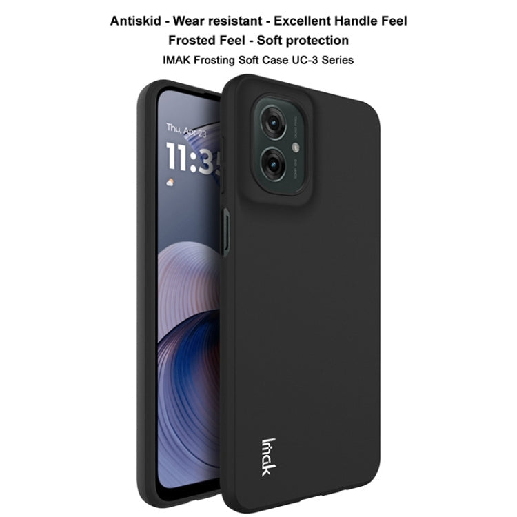 For Motorola Moto G55 5G IMAK UC-3 Series Shockproof Frosted TPU Phone Case(Black)