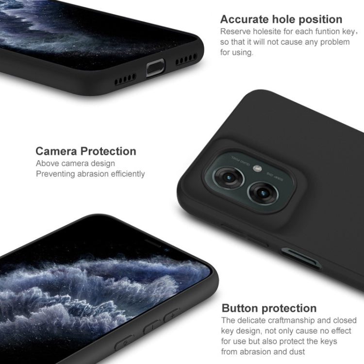 For Motorola Moto G55 5G IMAK UC-3 Series Shockproof Frosted TPU Phone Case(Black)