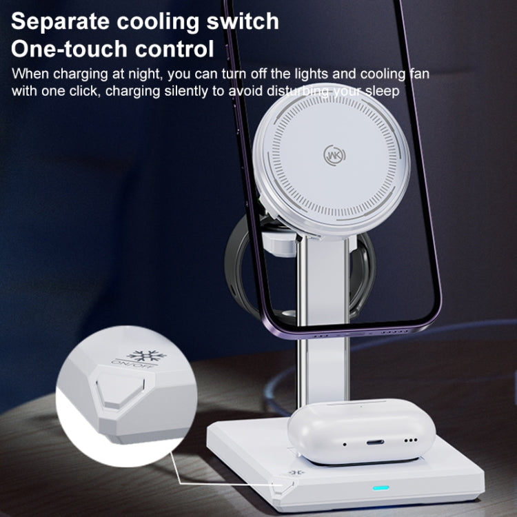 WK WP-U176 15W 4 in 1 Magnetic Cooling Wireless Charging Holder(Black)