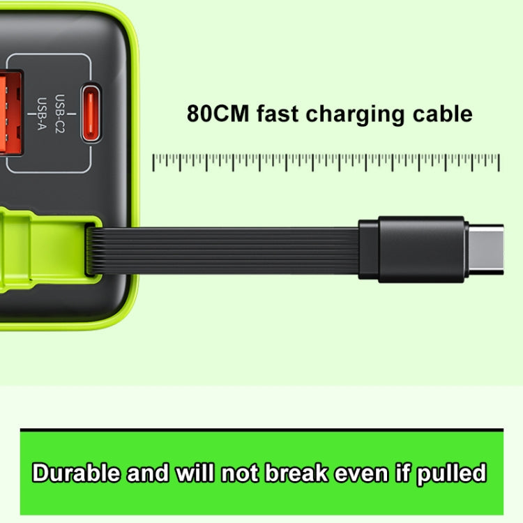 WK WP-U39 65W USB-C / Type-C, USB GaN Fast Charger with 80cm Type-C Cable, Plug Type:US Plug(Yellow)