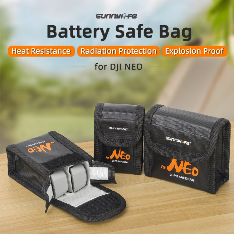 For DJI Neo Sunnylife Battery Explosion-proof Safe Bag Protective Li-Po Safe Bag(For 2pcs Batteries)