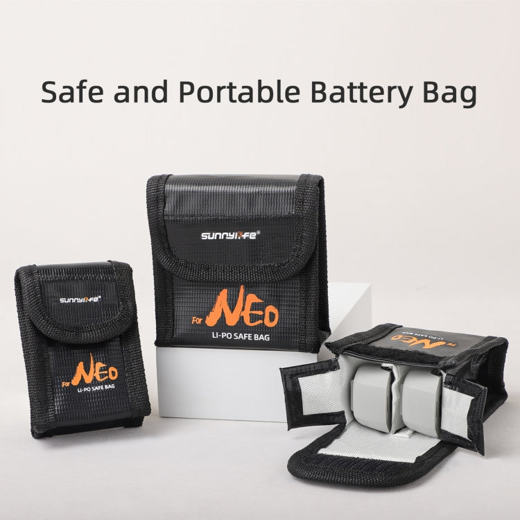 For DJI Neo Sunnylife Battery Explosion-proof Safe Bag Protective Li-Po Safe Bag(For 2pcs Batteries)