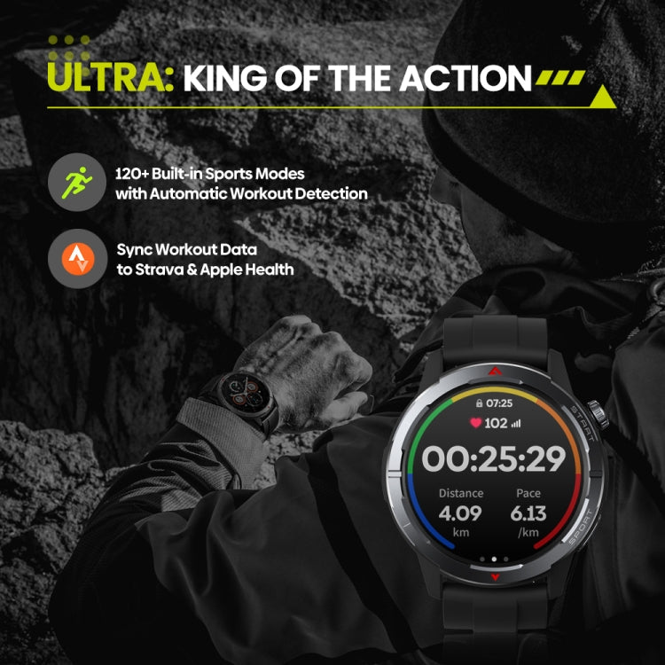 Zeblaze Stratos 3 Ultra 1.43 inch Screen Rugged Outdoor Sports GPS Smart Watch(Moon White)