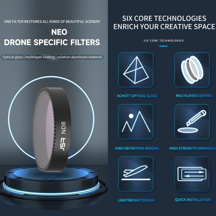 For DJI Neo JSR KB Series Drone Lens Filter, Filter:ND8