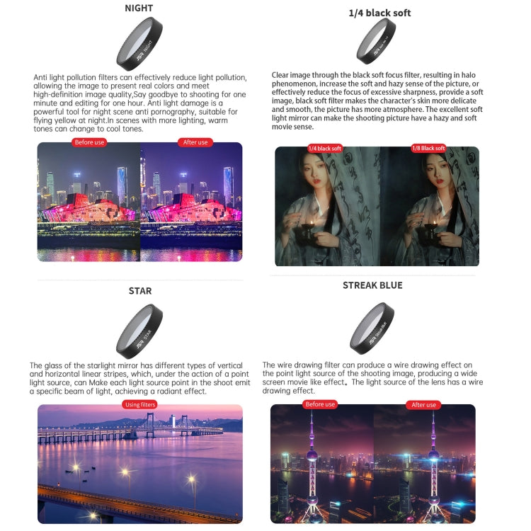 For DJI Neo JSR KB Series Drone Lens Filter, Filter:ND8PL