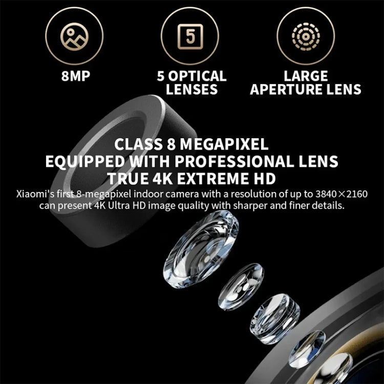 Original Xiaomi Smart Camera C700 4K 360 Viewing Angle Full-Color Night Vision AI Camera, Plug:US Plug