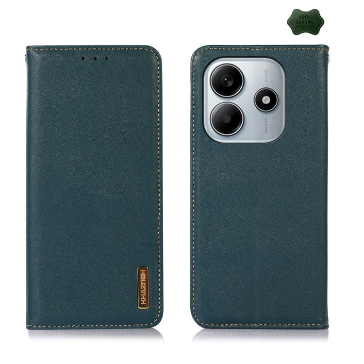 KHAZNEH Nappa Top Layer Cowhide Leather Phone Case, For Redmi Note 14S 4G, For Redmi Turbo 4 Pro, For Redmi Note 14 5G, For Redmi Note 14 Pro 5G, For Redmi 14C 4G