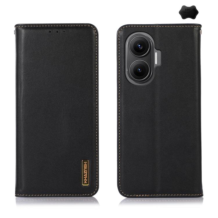 KHAZNEH Nappa Top Layer Cowhide Leather Phone Case, For Redmi Note 14S 4G, For Redmi Turbo 4 Pro, For Redmi Note 14 5G, For Redmi Note 14 Pro 5G, For Redmi 14C 4G