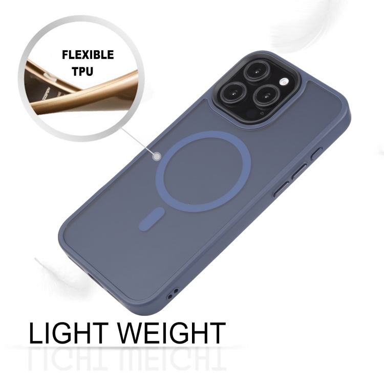 For iPhone 16 Pro GEBEI Skin Feel MagSafe Magnetic Phone Case(Blue)