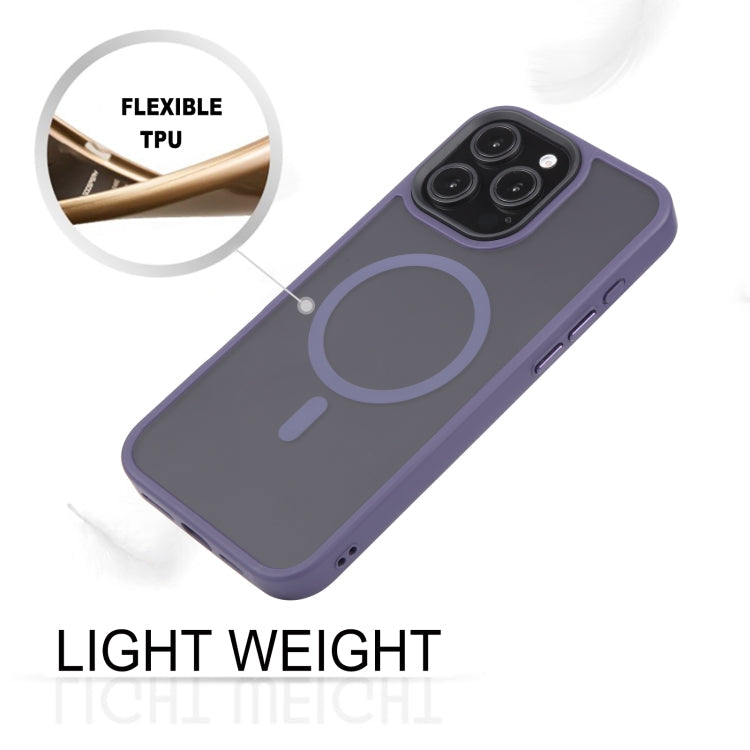 For iPhone 16 Pro GEBEI Skin Feel MagSafe Magnetic Phone Case(Purple)