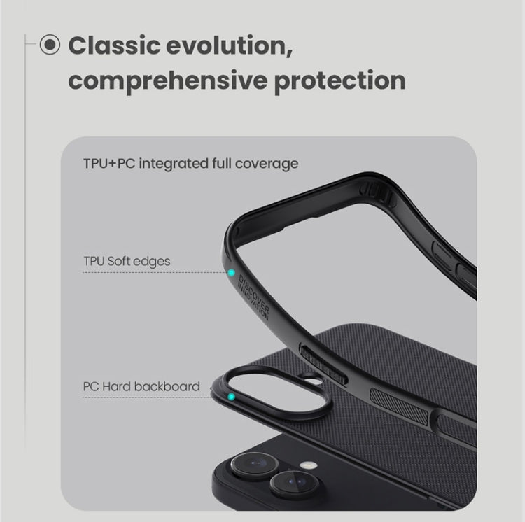 For iPhone 16 NILLKIN Frosted Shield Pro PC + TPU Phone Case(Green)