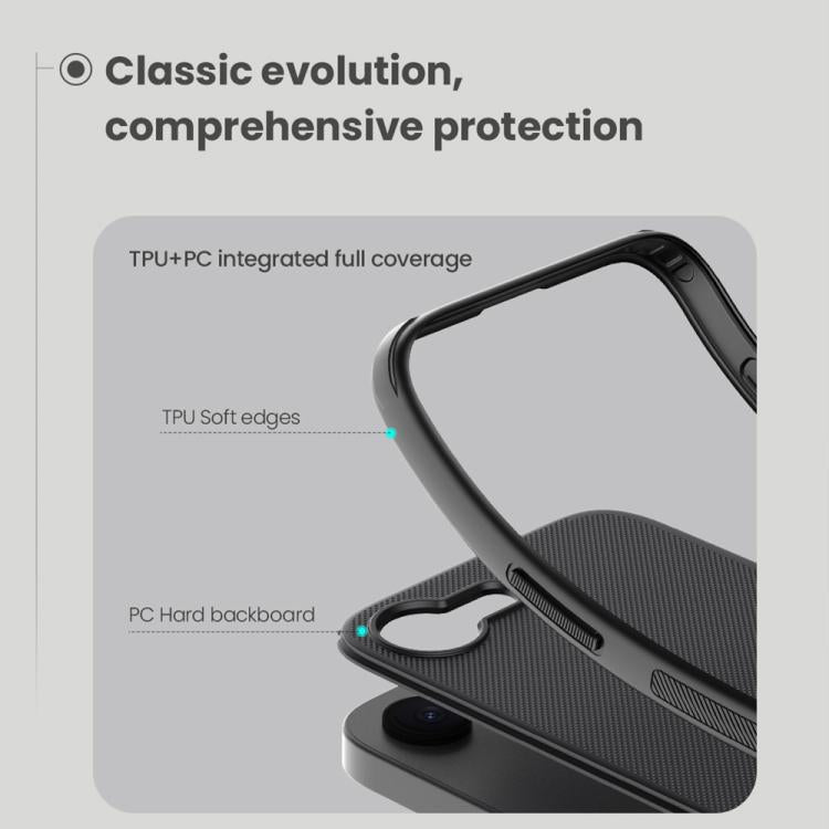 For iPhone 16e NILLKIN Frosted Shield Pro Magnetic Magsafe Phone Case(Black)