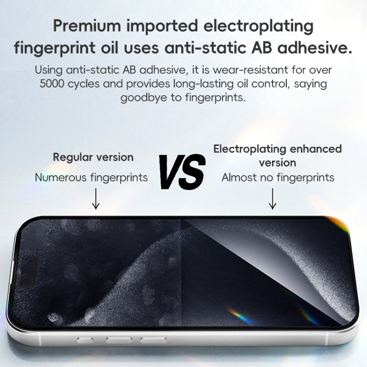 For iPhone 16 ZGA 0.33mm 2.5D Anti-static HD Tempered Glass Film