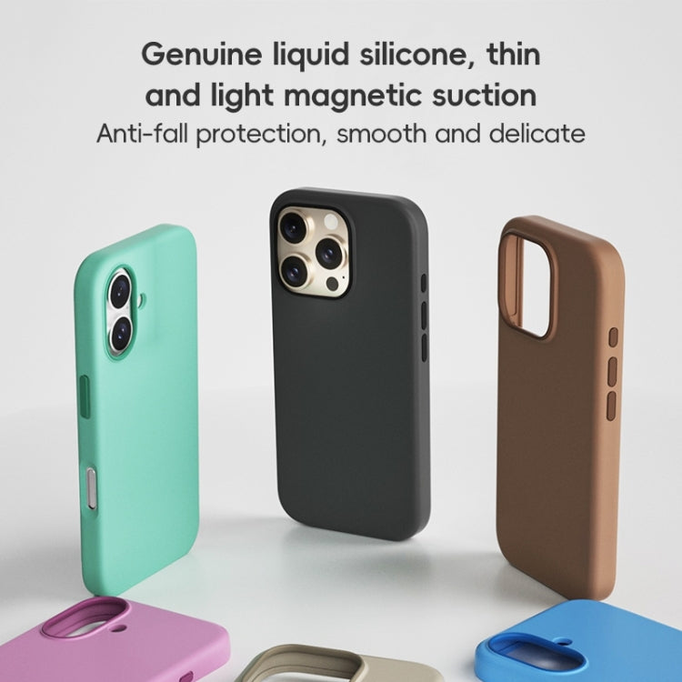 For iPhone 16 Pro Max ZGA Colorful Liquid Silicone Magsafe Phone Case(Gold)