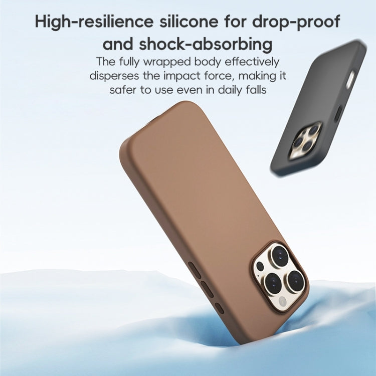 For iPhone 16 Pro ZGA Colorful Liquid Silicone Magsafe Phone Case(Black)