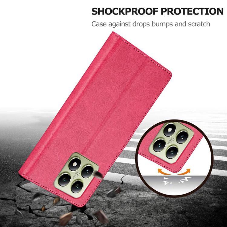 For Xiaomi 14T LC.IMEEKE Calf Texture Leather Phone Case(Red)