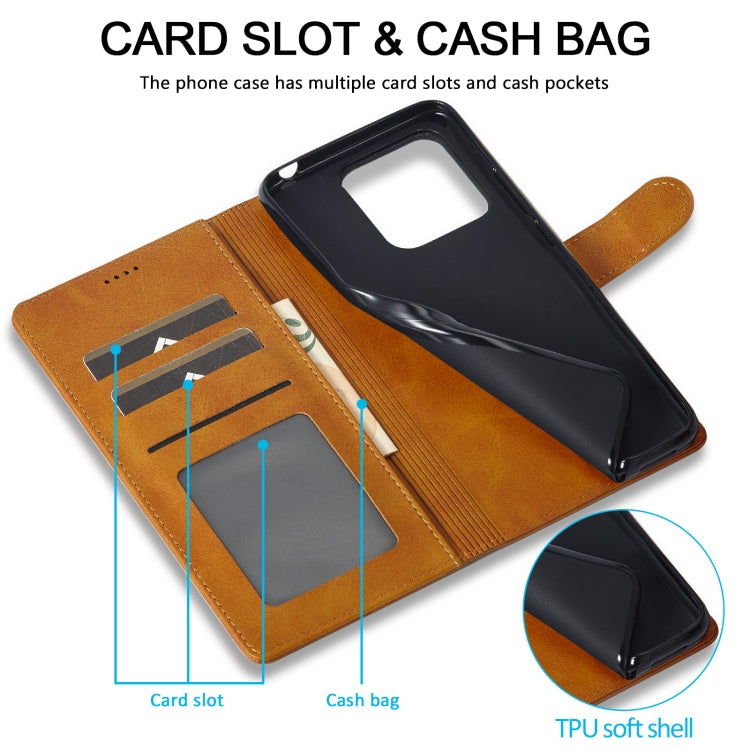 For Xiaomi 14T LC.IMEEKE Calf Texture Leather Phone Case(Brown)